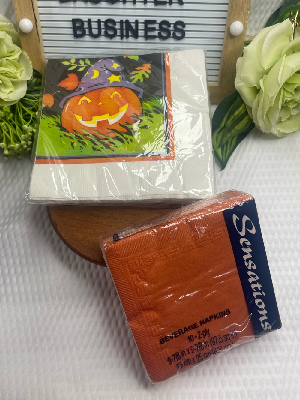 Halloween Party Napkin Bundle Pumpkin Magic Lunch Napkins Orange Beverage 64